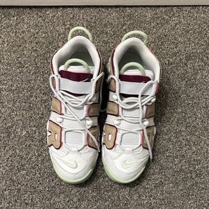 Nike Kids White and Burgundy Sneakers